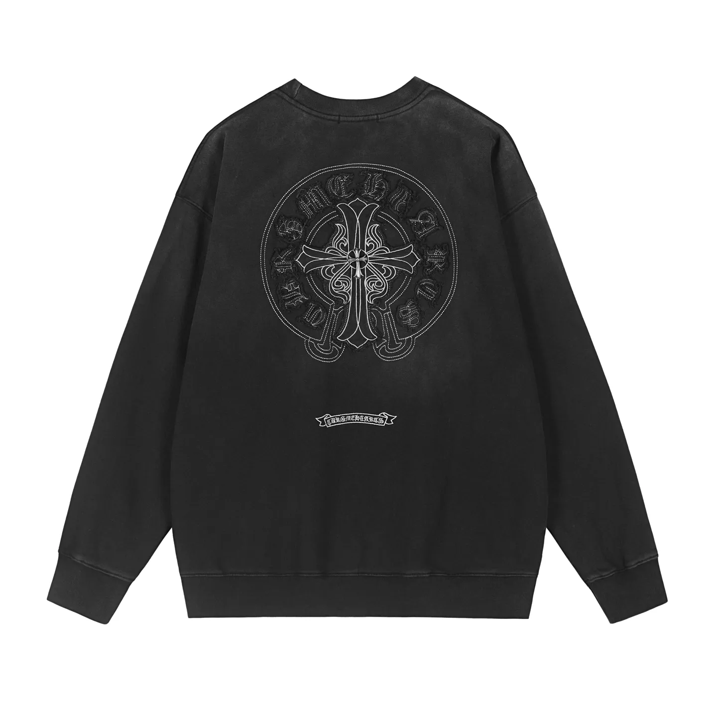 P290 Chrome Hearts Chrome Hearts Washed Cross Sweatshirt Size: SMLXL Color: Black